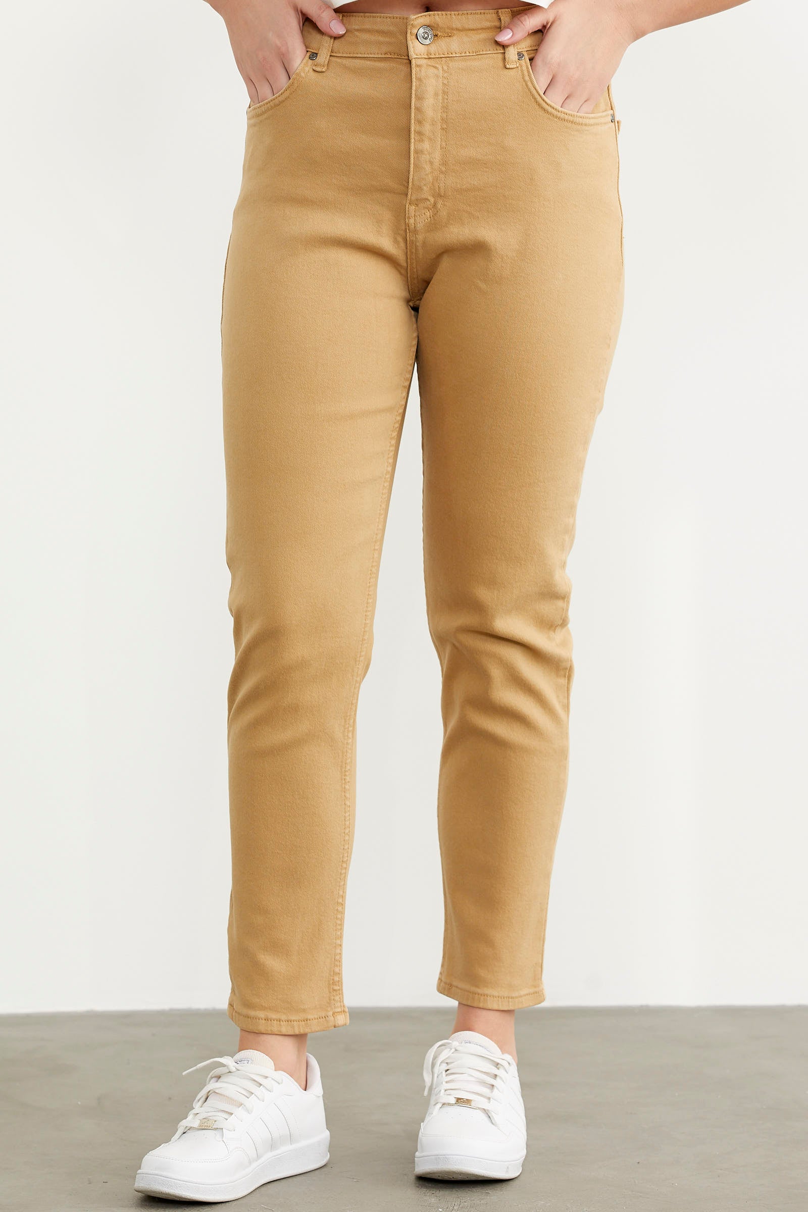 Lycra Fit Mom Jeans Camel camel 28