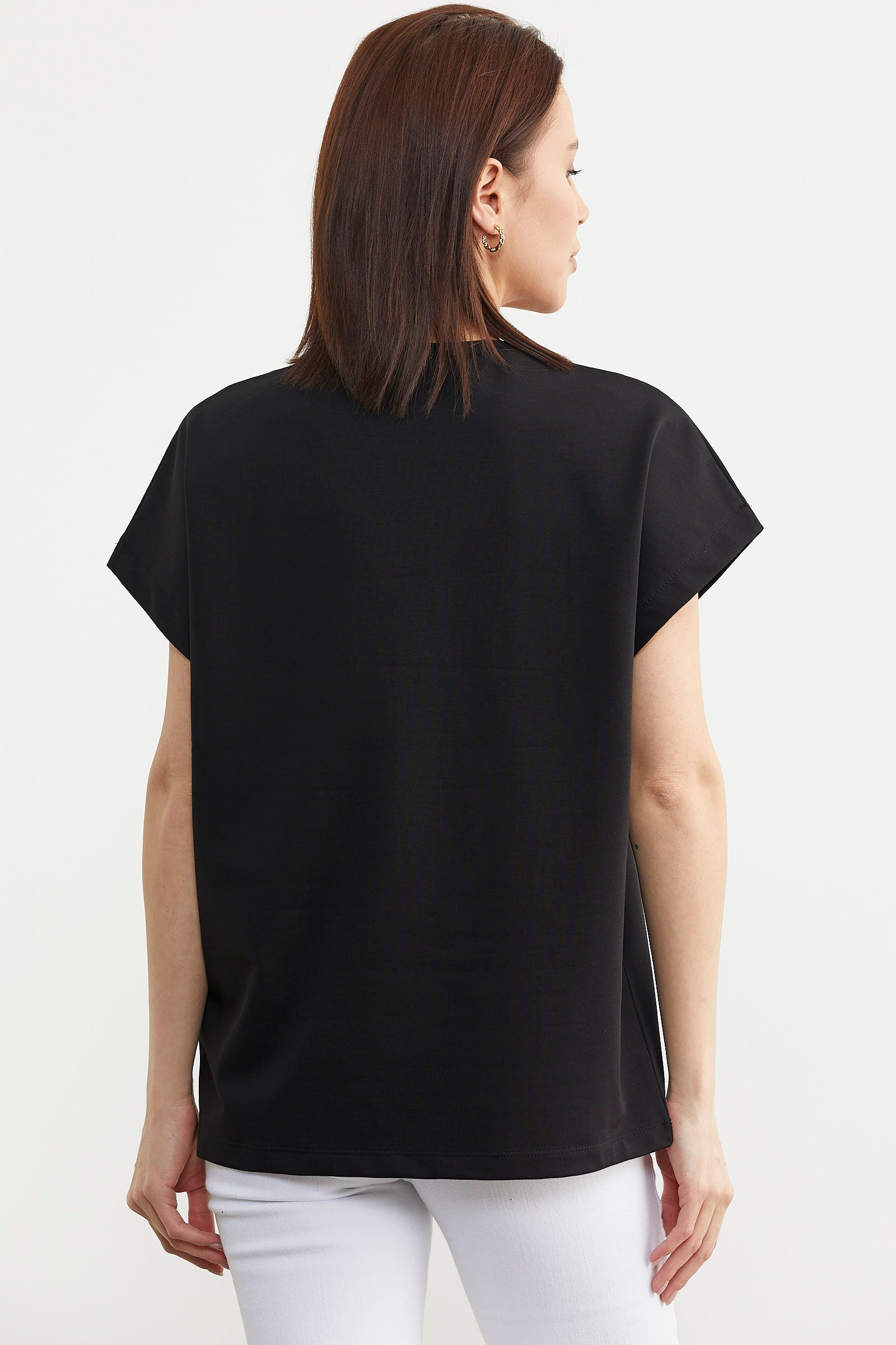 Oversize Kısa Kollu Tshirt - Siyah (5) Sementa